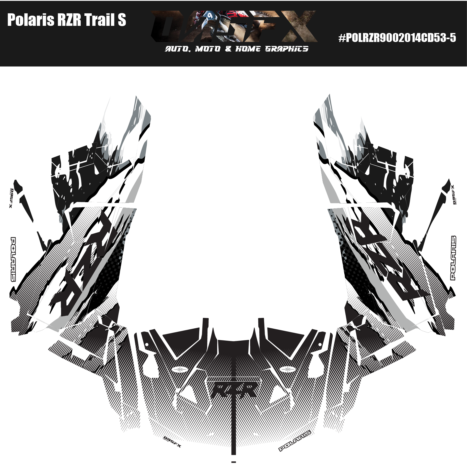 Polaris RZR Trail S OAGFX Graphics Kit D53-5 Wild