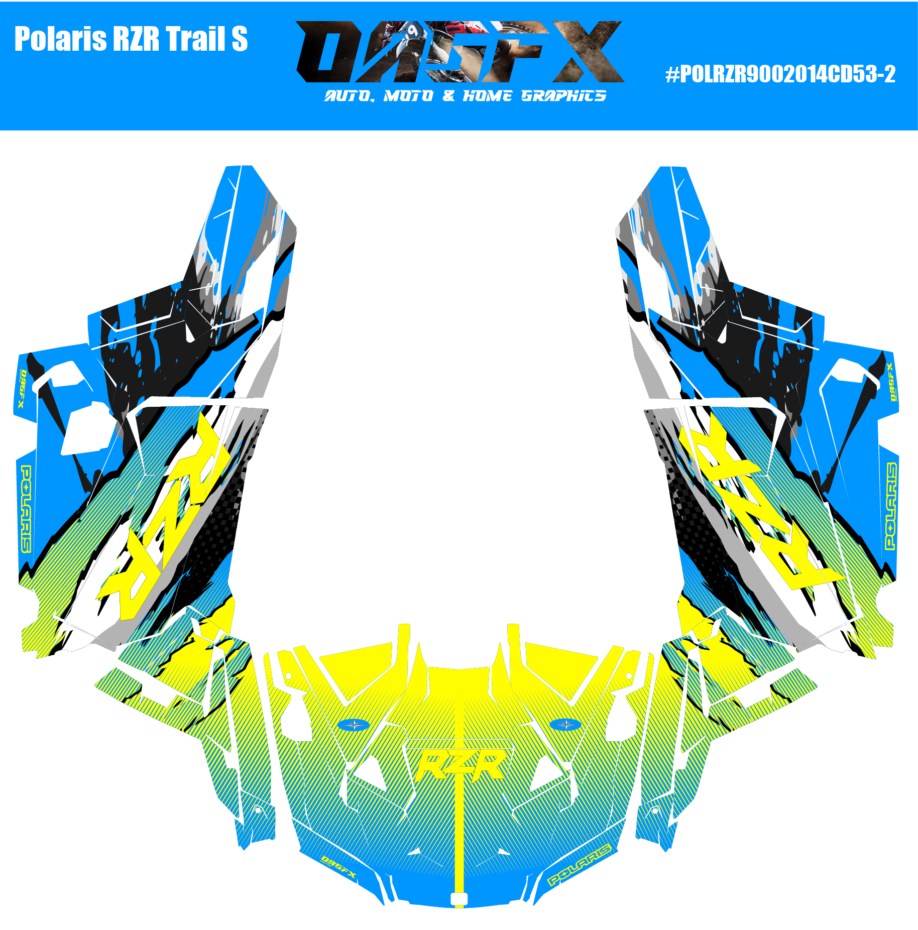 Polaris RZR Trail S OAGFX Graphics Kit D53-2 Wild