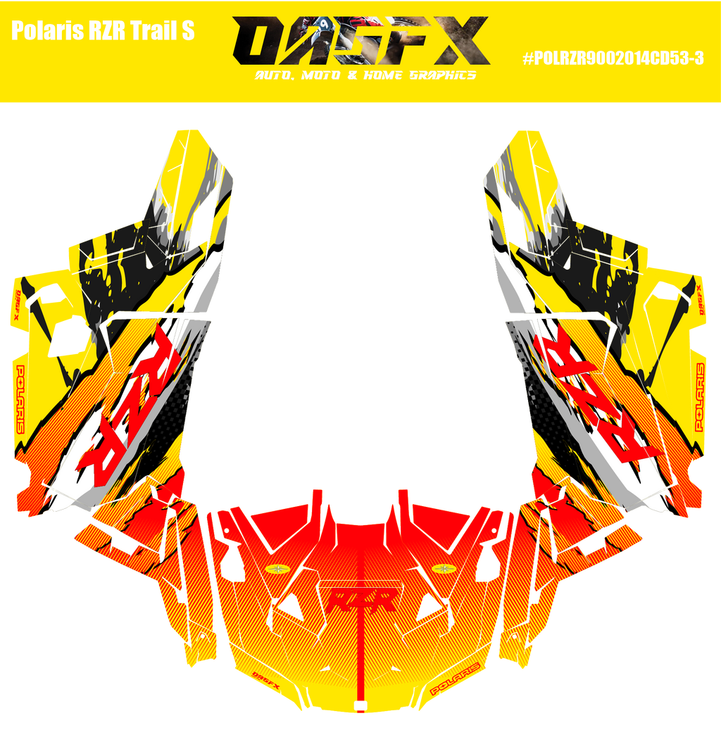 Polaris RZR Trail S OAGFX Graphics Kit D53-3 Wild