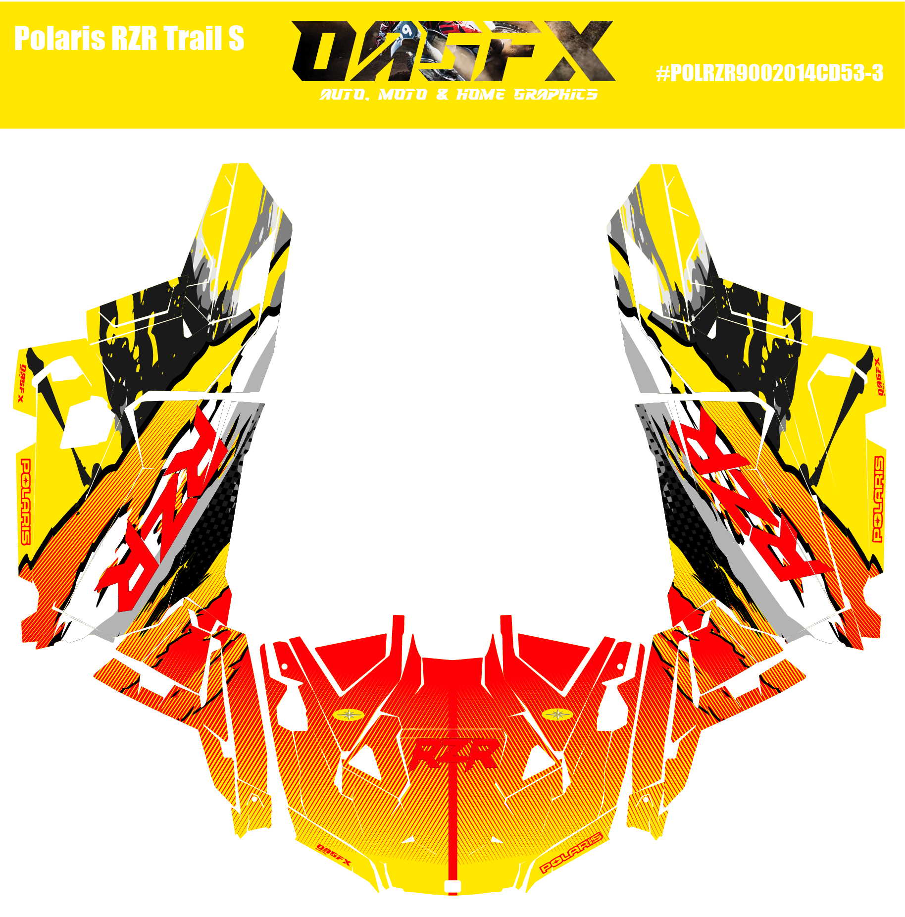 Polaris RZR Trail S OAGFX Graphics Kit D53-3 Wild