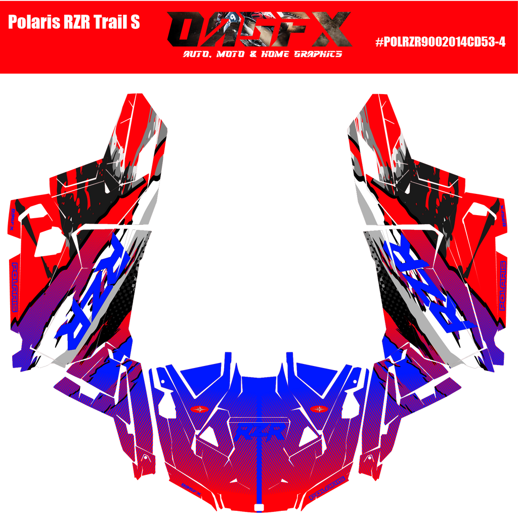 Polaris RZR Trail S OAGFX Graphics Kit D53-4 Wild