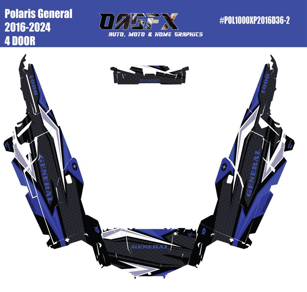 2020-2025 Polaris General XP 4 Door 1000 Graphics Kit D36-2