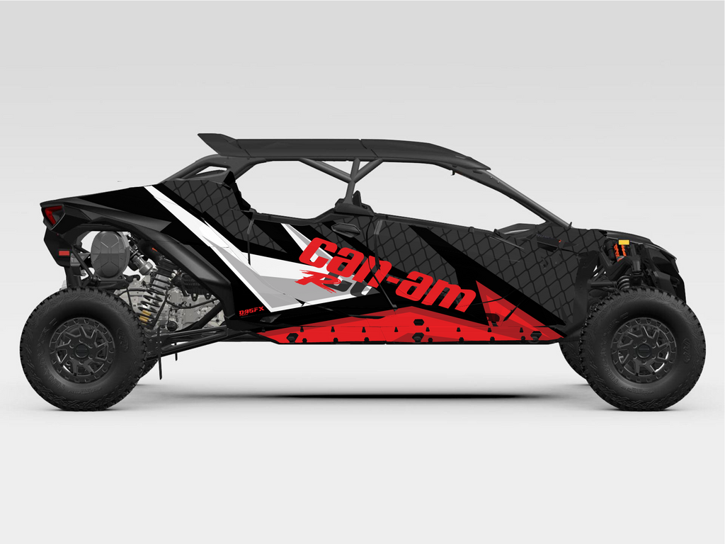 2025 Can Am Maverick R Max 4 Door Graphics Kit   D36-1 OAGFX Racing