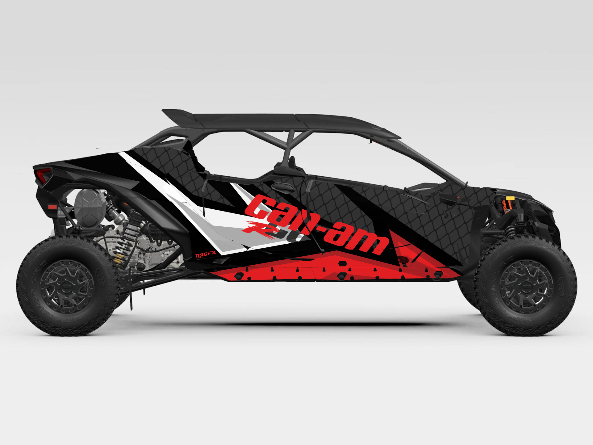 2025 Can Am Maverick R Max 4 Door Graphics Kit   D36-1 OAGFX Racing