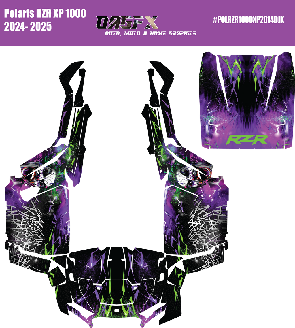 2024-2025 Polaris RZR XP 1000 Graphics Kit DJK Joker Graphics