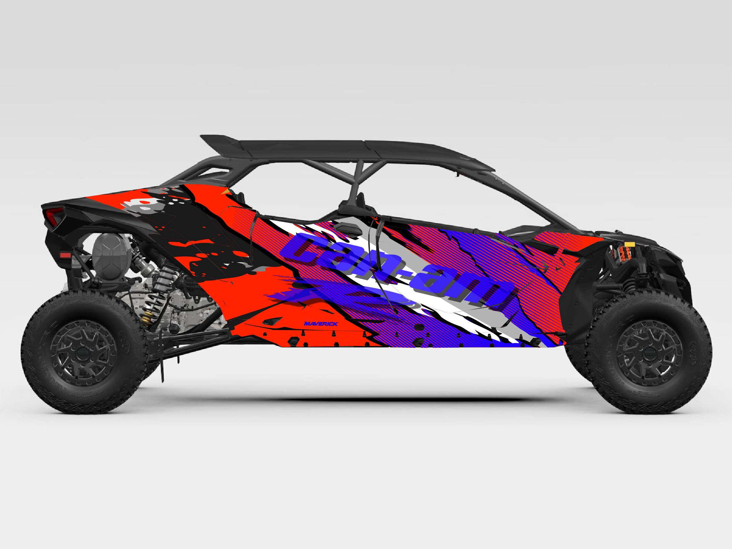 2025 Can Am Maverick R Max 4 Door Graphics Kit   D53-4 Wild OAGFX Racing