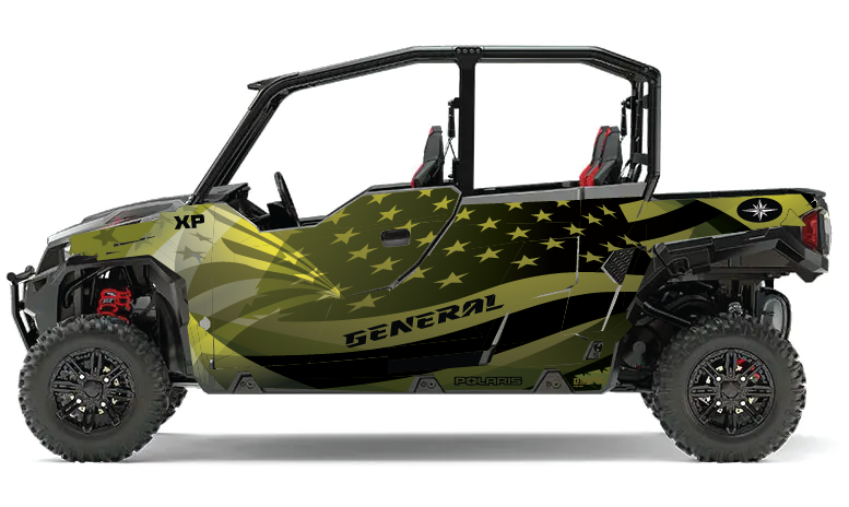 2020-2025 Polaris General XP 4 Door 1000 Graphics Kit D69-3 USA Flag