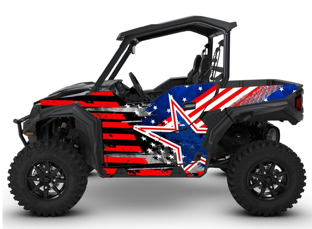 2020-2025 Polaris General XP 1000 Graphics Kit D56-1 USA Flag