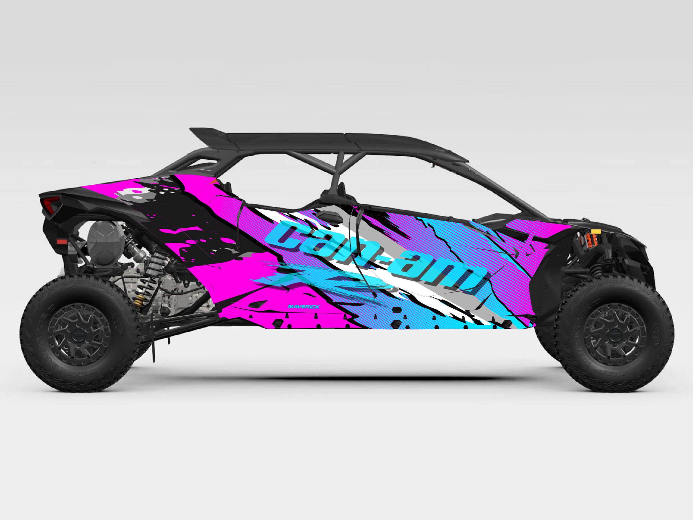 2025 Can Am Maverick R Max 4 Door Graphics Kit   D53-1 Wild OAGFX Racing