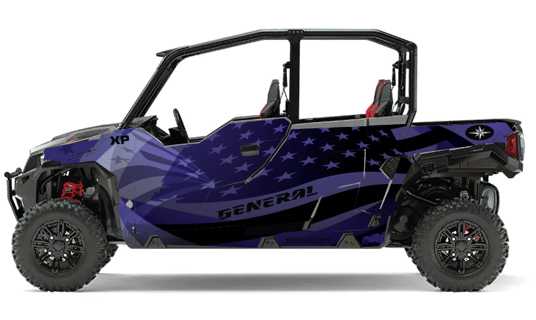 2020-2025 Polaris General XP 4 Door 1000 Graphics Kit D69-4 USA Flag