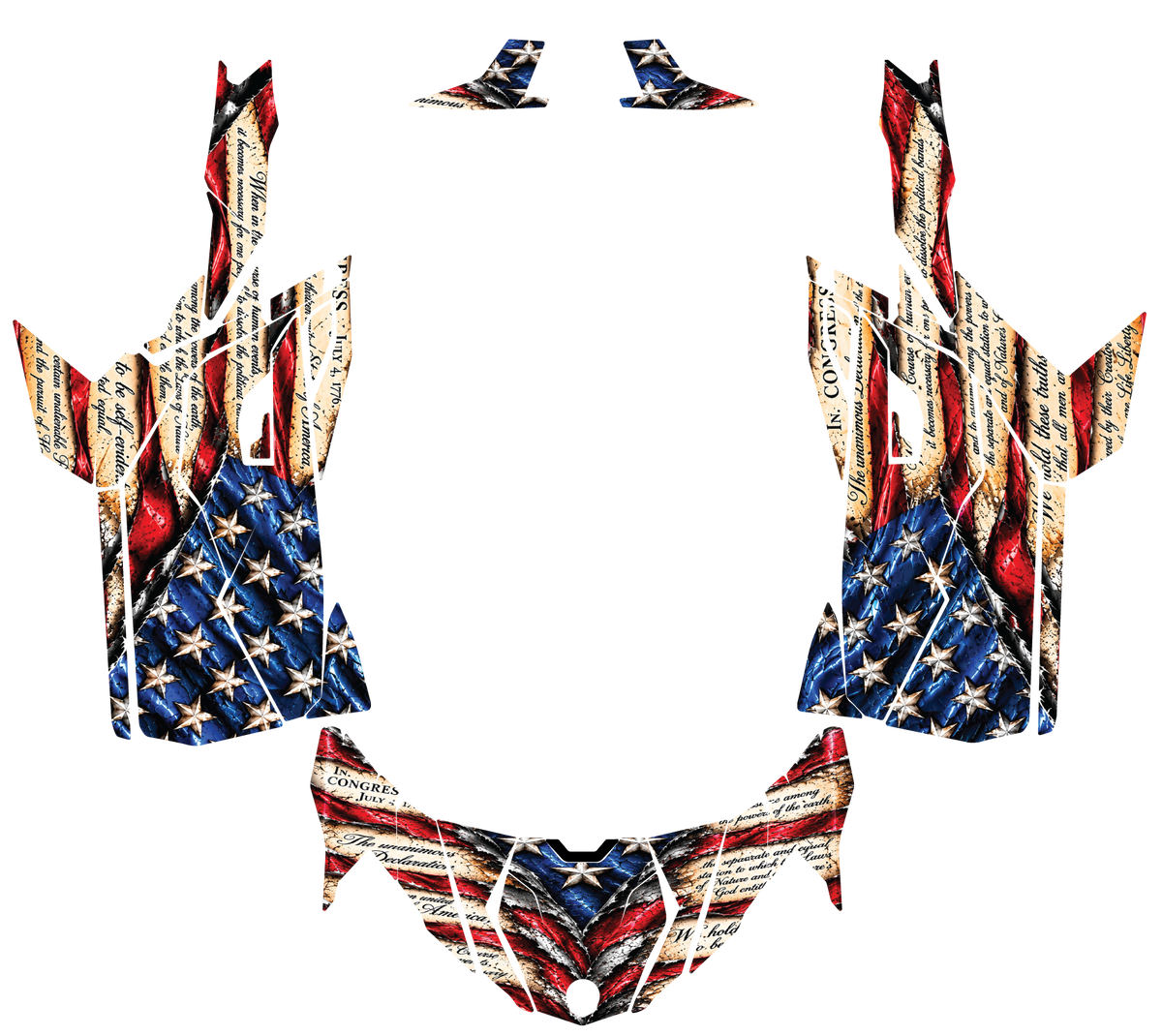 2016-2023 Can Am Maverick Trail 1000 USA Flag Graphics Kit USA Patriot