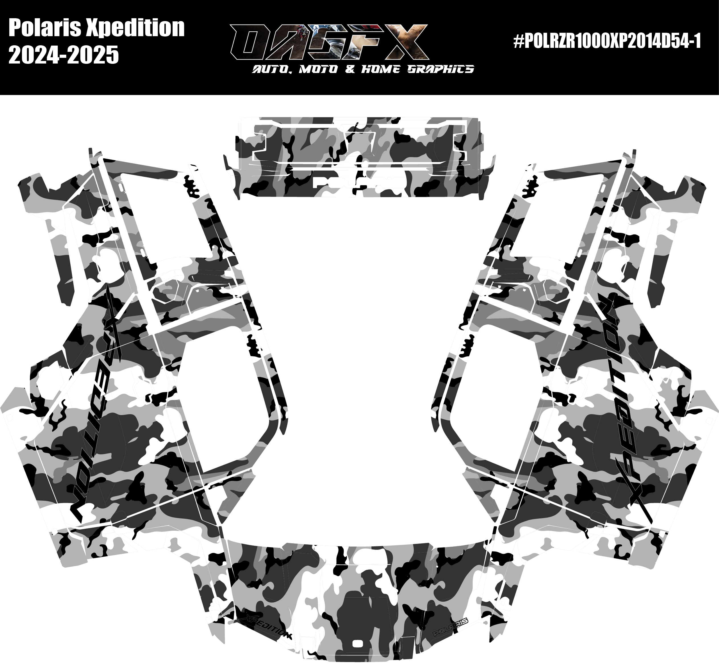 2024-2025 Polaris Xpedition Graphics D54-1 Light Camo