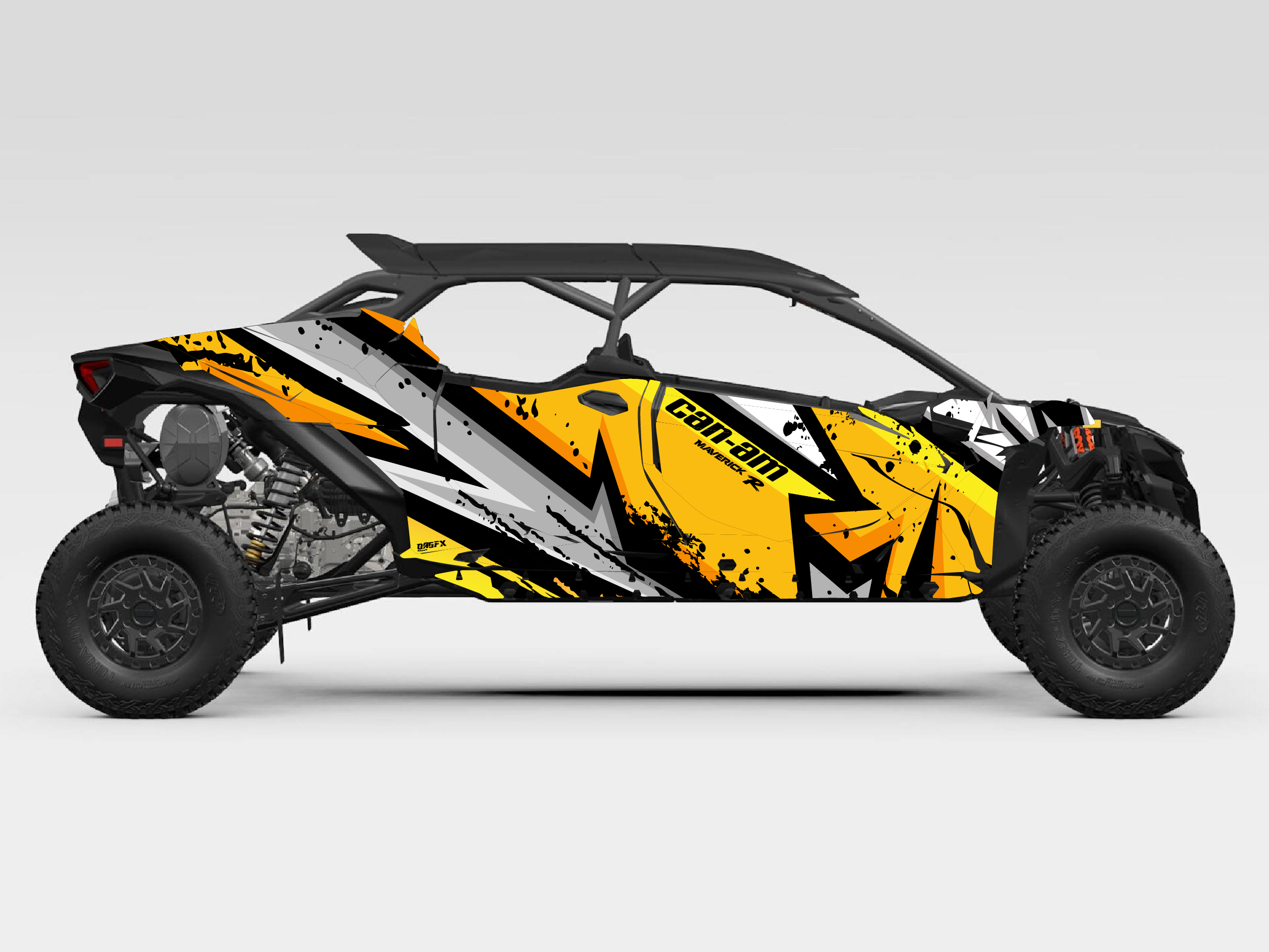 2025 Can Am Maverick R Max 4 Door Graphics Kit   D37-1  OAGFX Racing