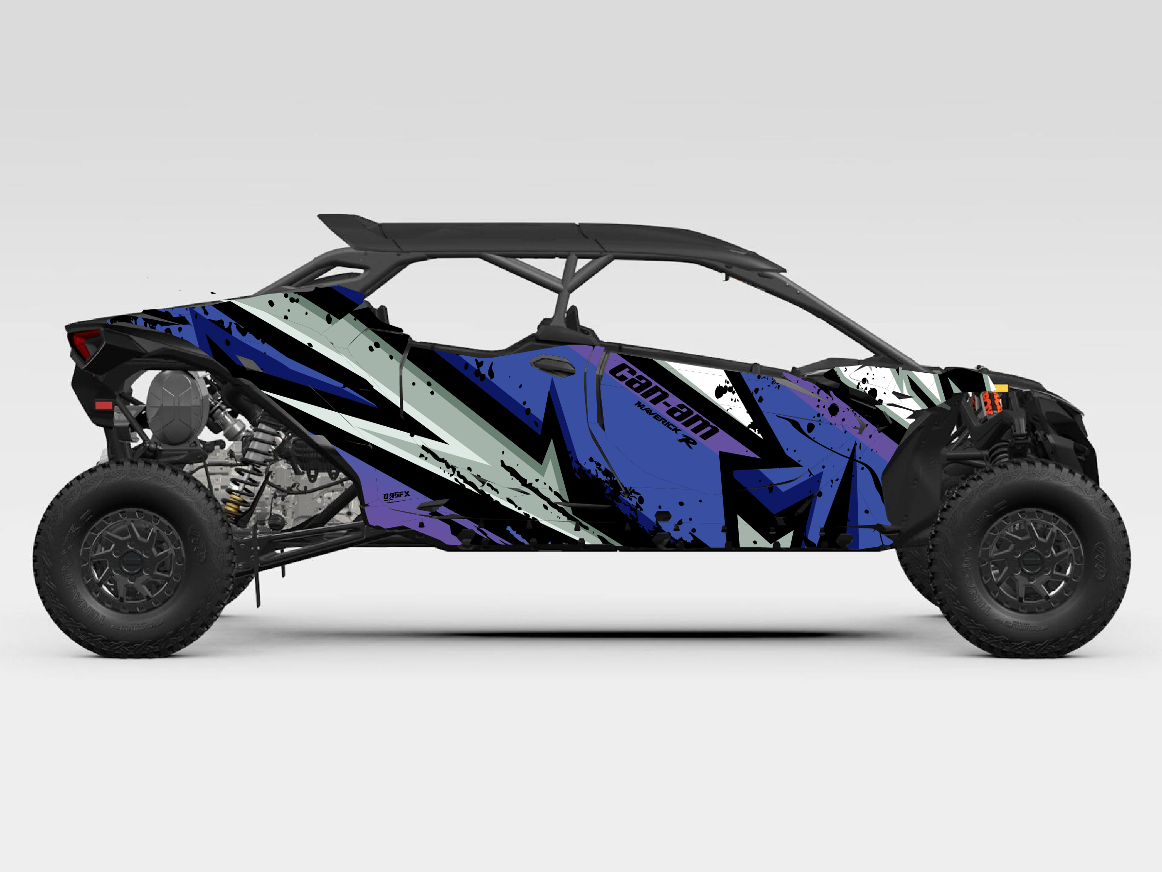 2025 Can Am Maverick R Max 4 Door Graphics Kit   D37-3  OAGFX Racing