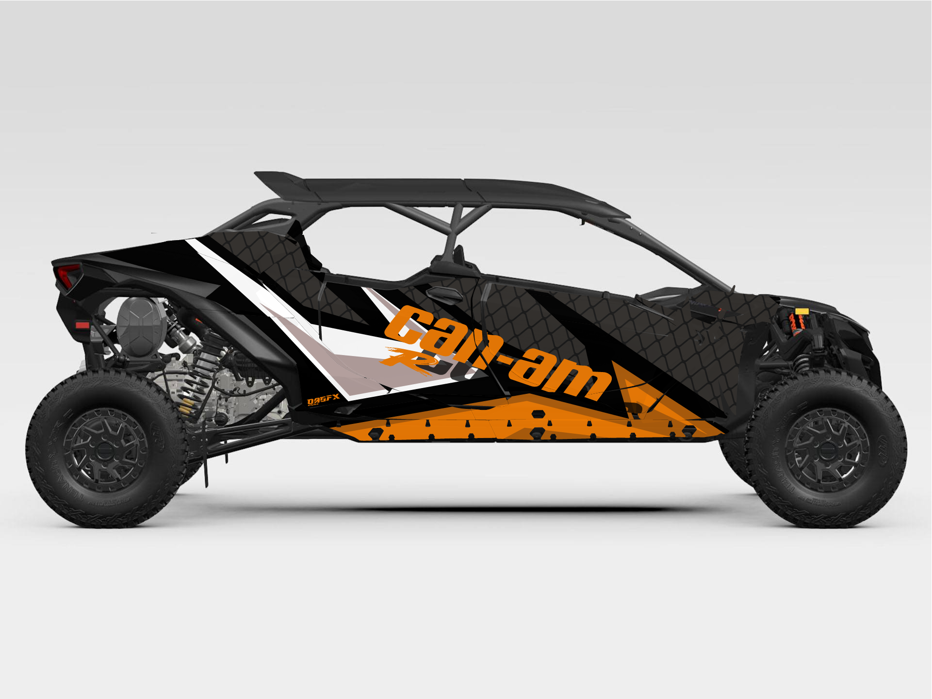 2025 Can Am Maverick R Max 4 Door Graphics Kit   D36-2 OAGFX Racing