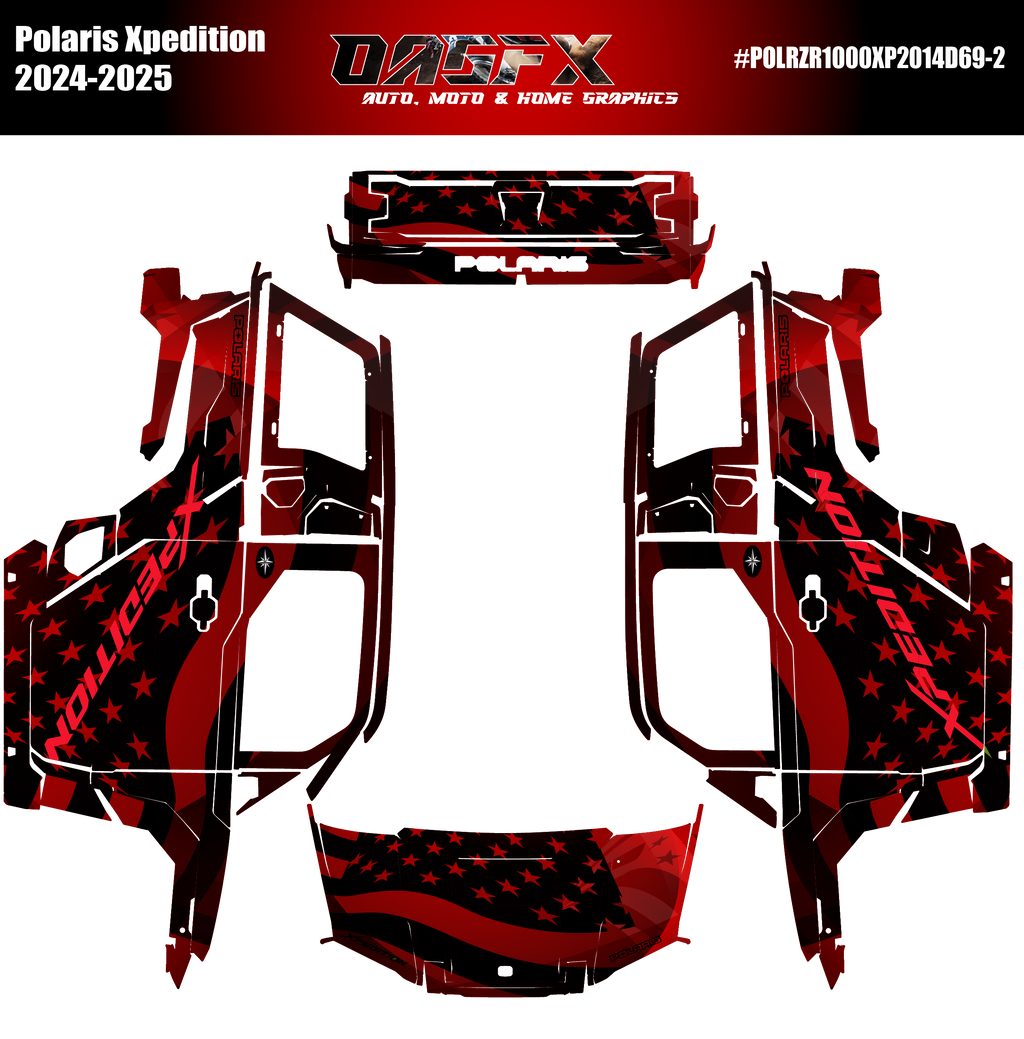 2024-2025 Polaris Xpedition Graphics D69-2 USA Flag