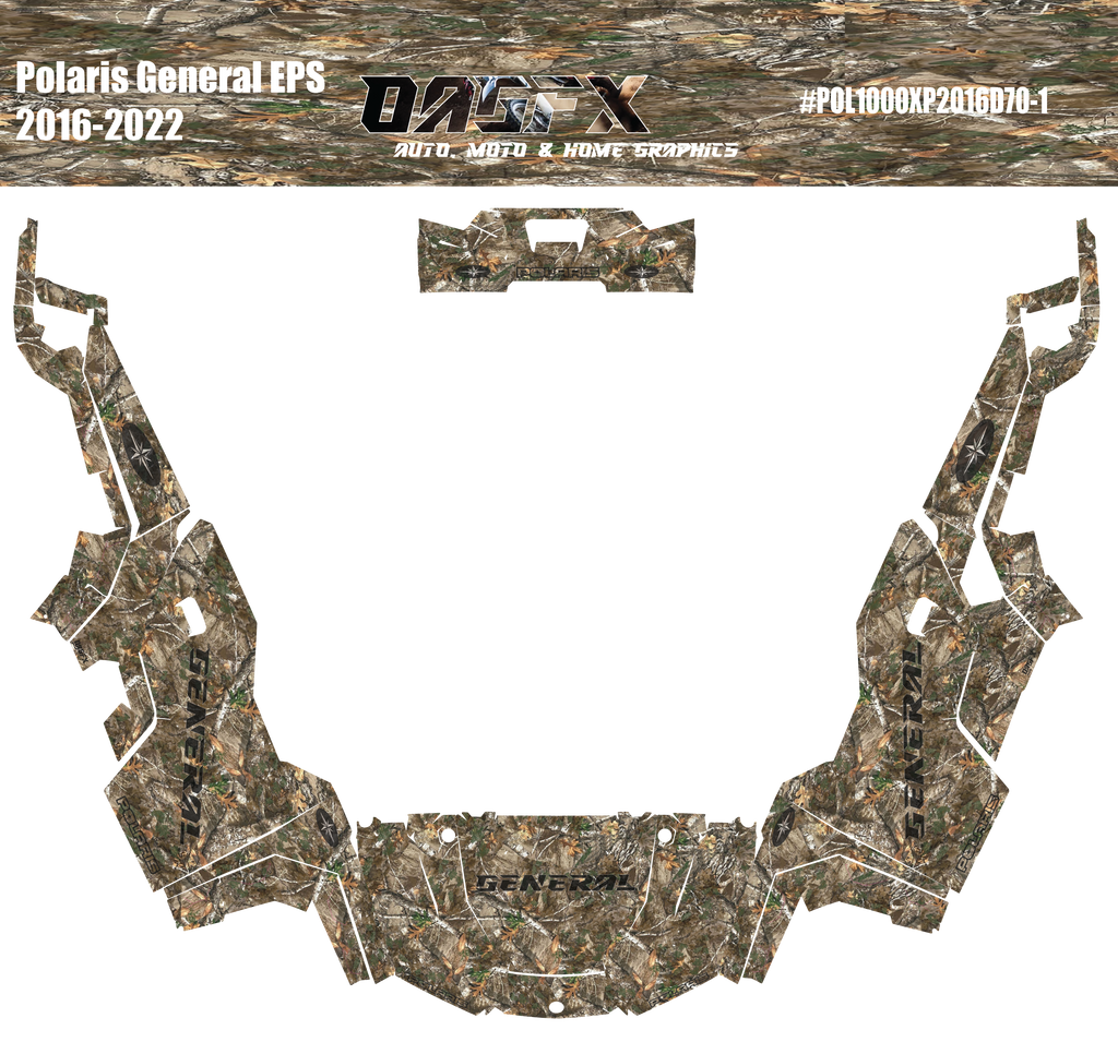 2016-2022 Polaris General EPS 1000 Graphics Kit D70-1 Camo