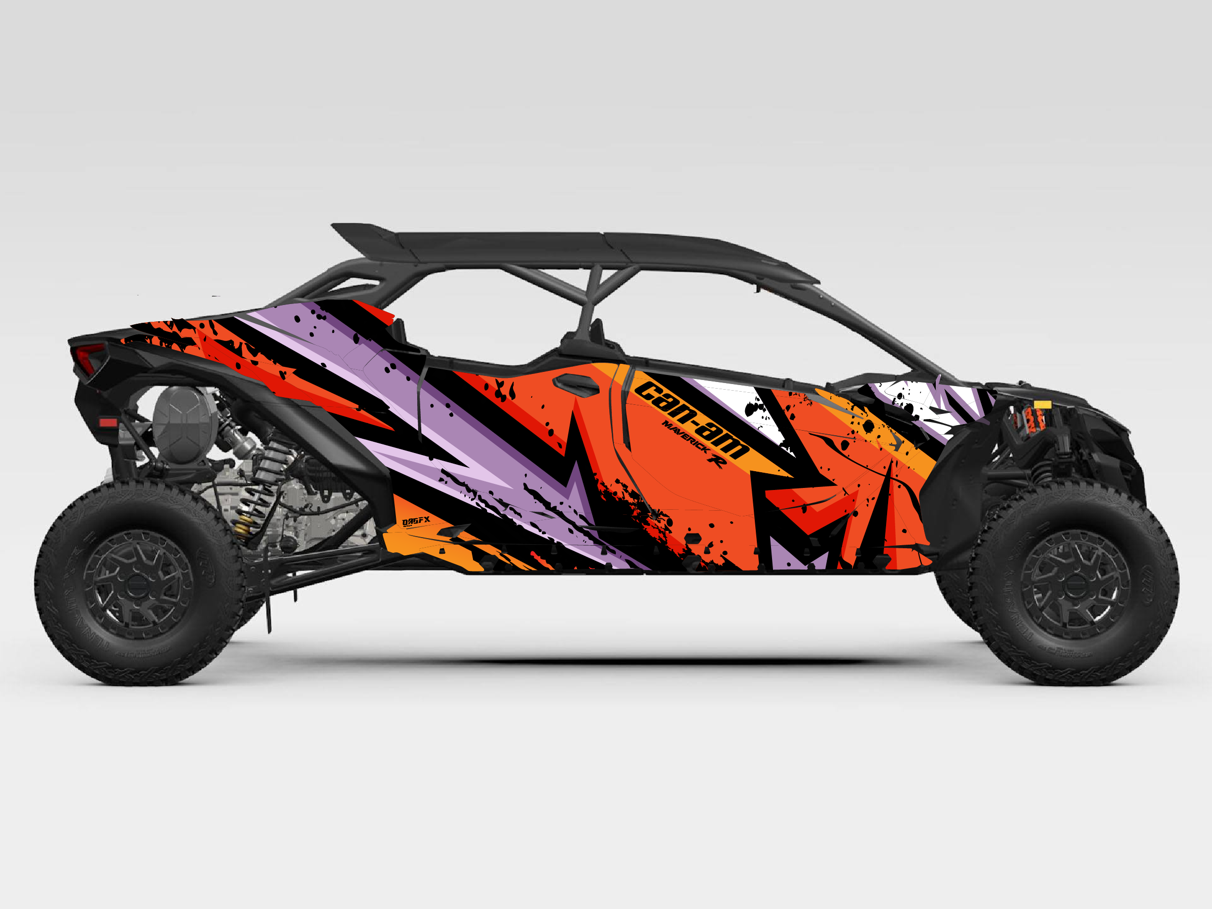 2025 Can Am Maverick R Max 4 Door Graphics Kit   D37-2  OAGFX Racing