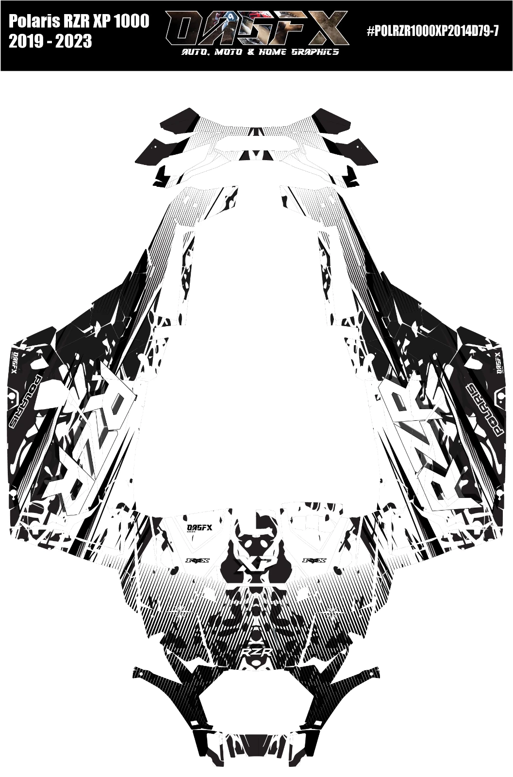 2019 - 2023 Polaris RZR XP 1000 Graphics Kit D79-7 OAGFX