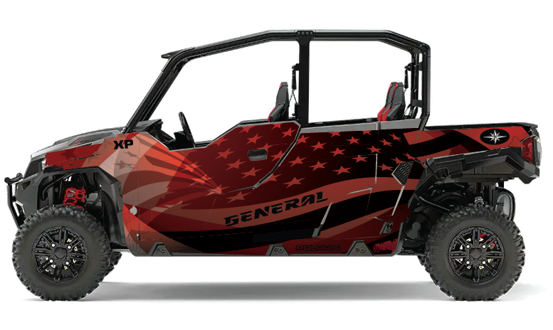 2020-2025 Polaris General XP 4 Door 1000 Graphics Kit D69-2 USA Flag