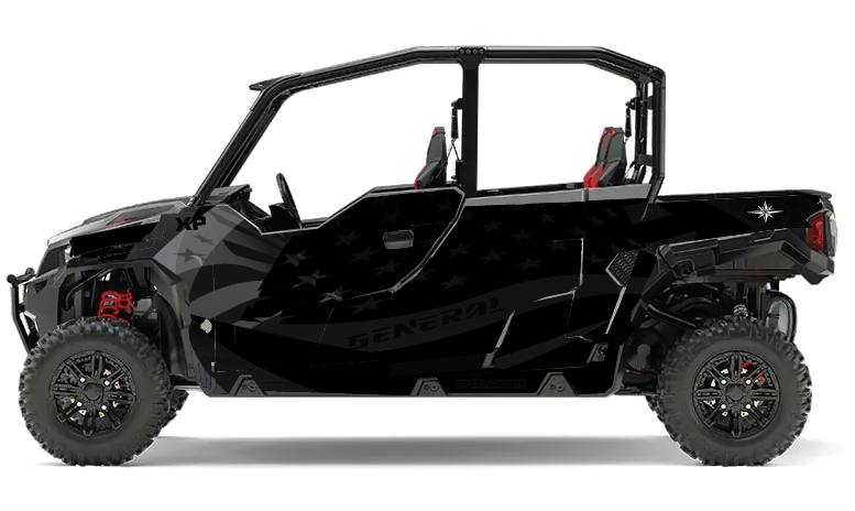 2020-2025 Polaris General XP 4 Door 1000 Graphics Kit D69-5 USA Flag Stealth