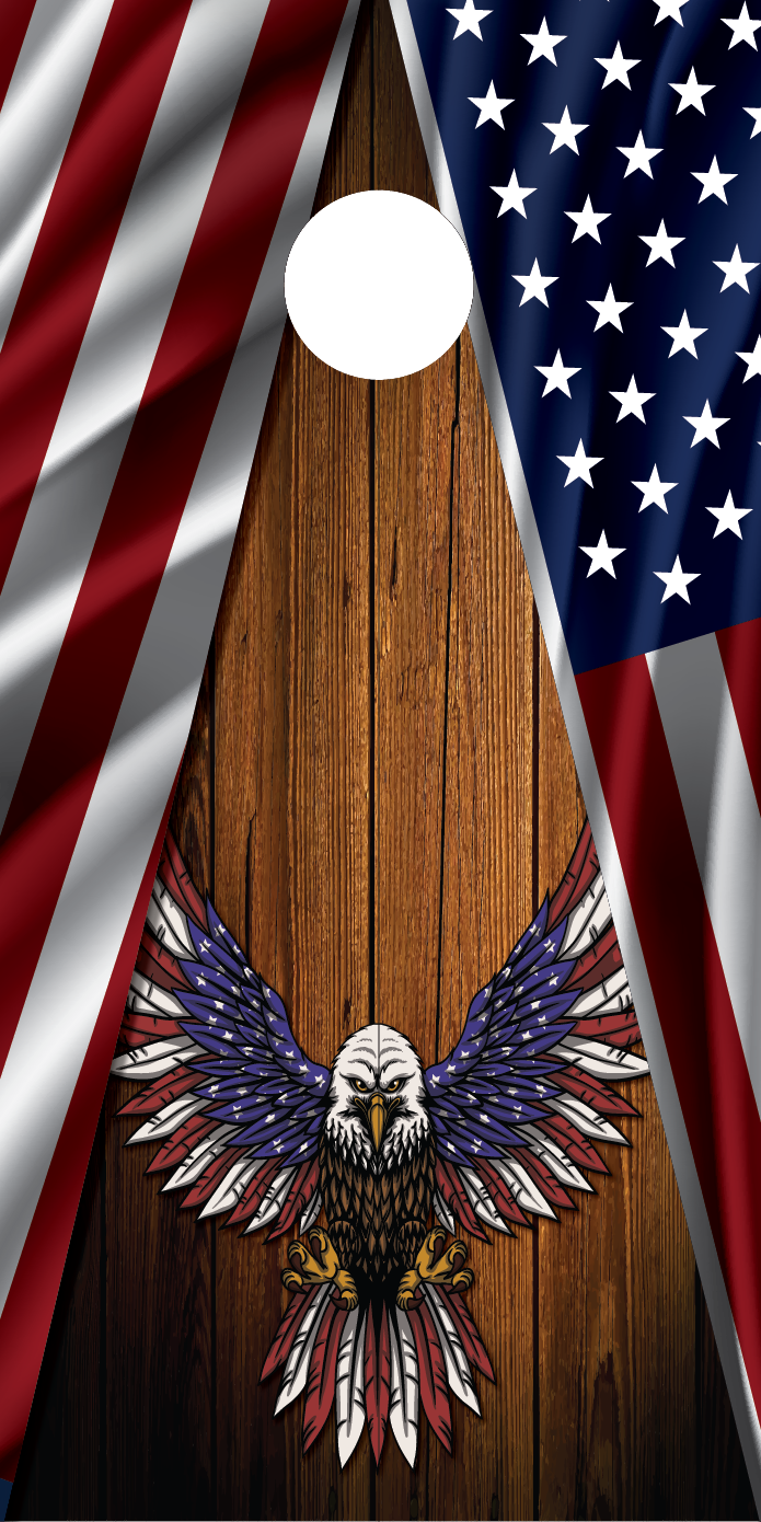 American Flag Cornhole Board Wrap\Skins (Pair)