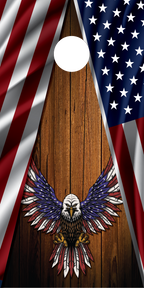 American Flag Cornhole Board Wrap\Skins (Pair)