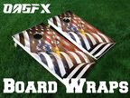 American Flag Cornhole Board Wrap\Skins (Pair)
