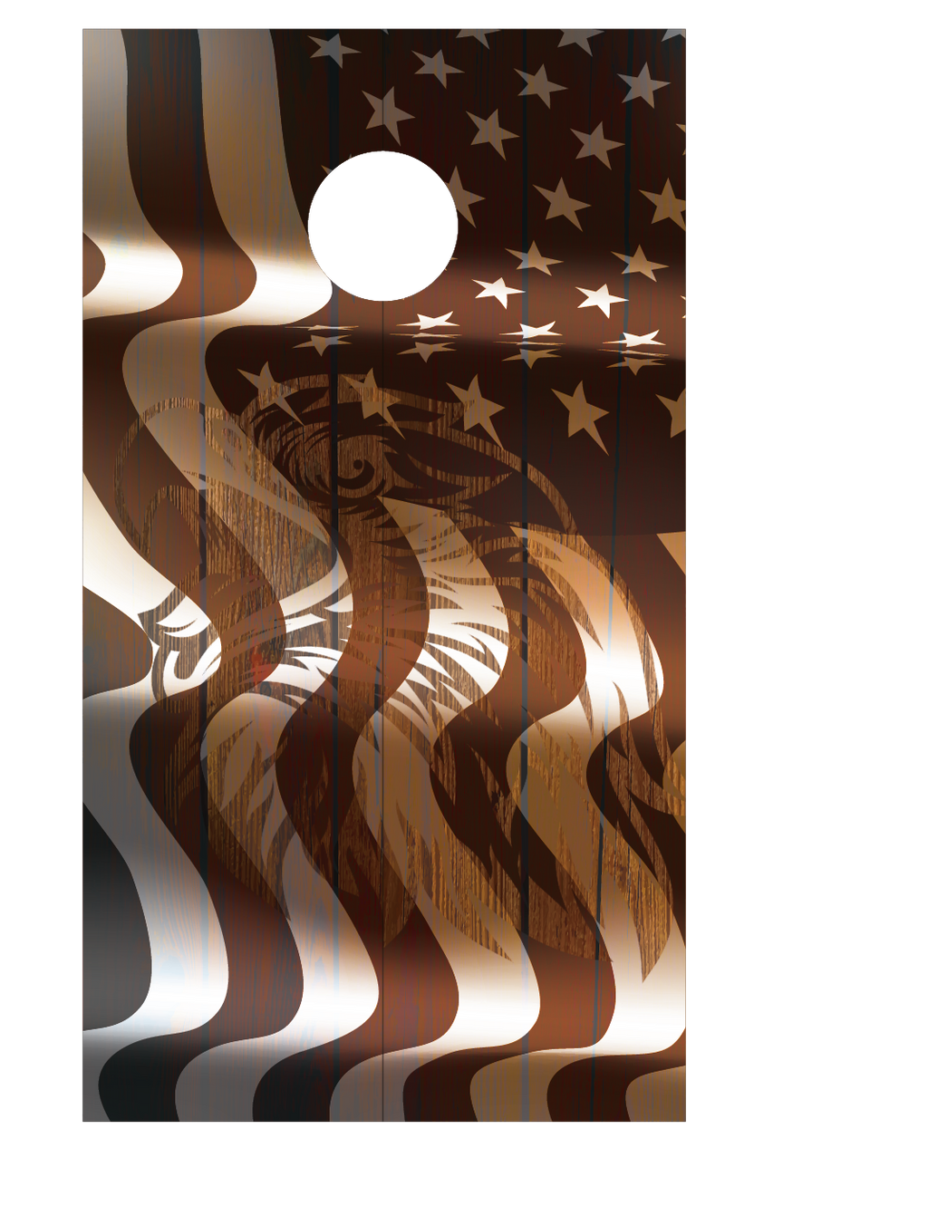 American Flag Cornhole Board Wrap\Skins (Pair)