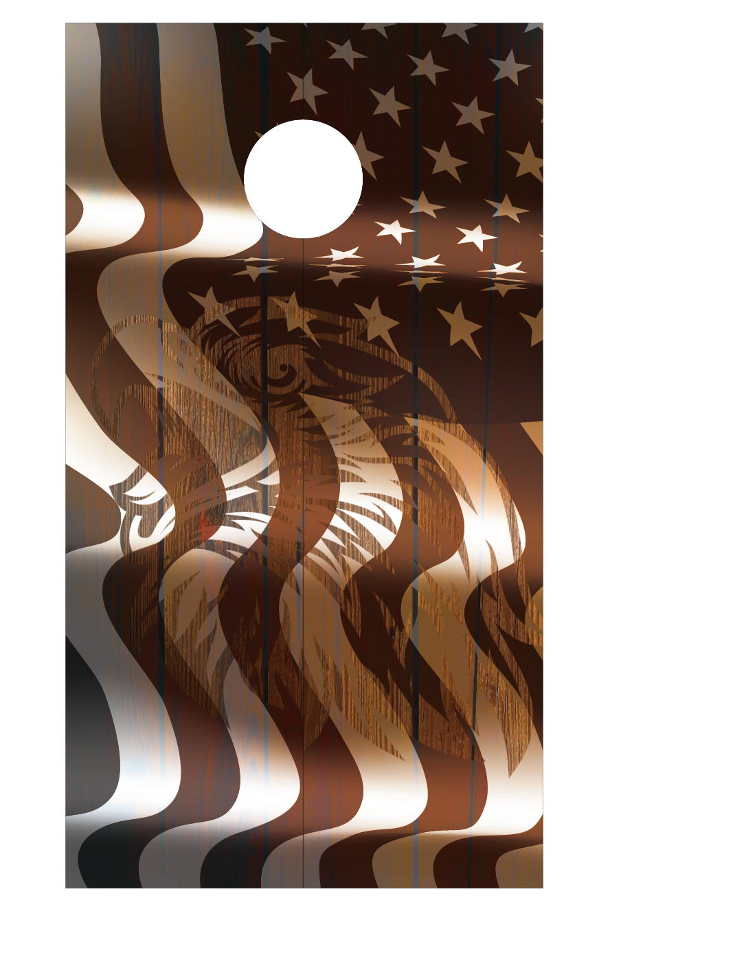 American Flag Cornhole Board Wrap\Skins (Pair)