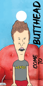 Beavis and Butthead Cornhole Board Skins (Pair)