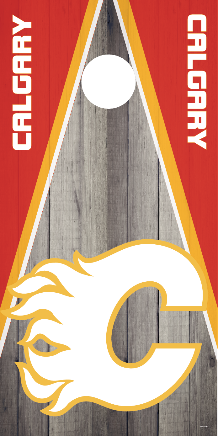 Calgary Flames Cornhole Board Skins (Pair)