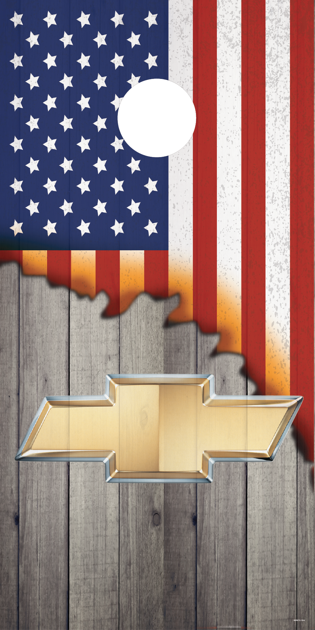 Chevy Flag Cornhole Board Skins (Pair)