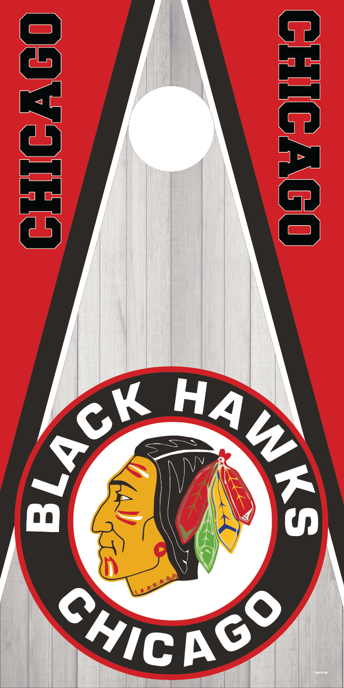 Chicago Blackhawks Cornhole Board Skins (Pair)