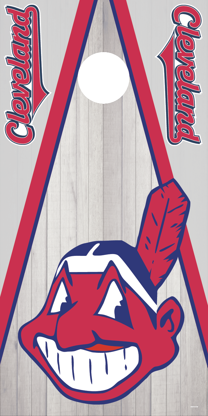Cleveland Indians Cornhole Board Skins (Pair)