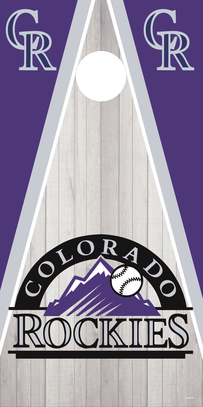 Colorado Rockies Cornhole Board Skins (Pair)