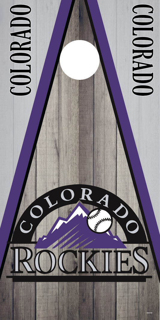 Colorado Rockies Cornhole Board Skins (Pair)