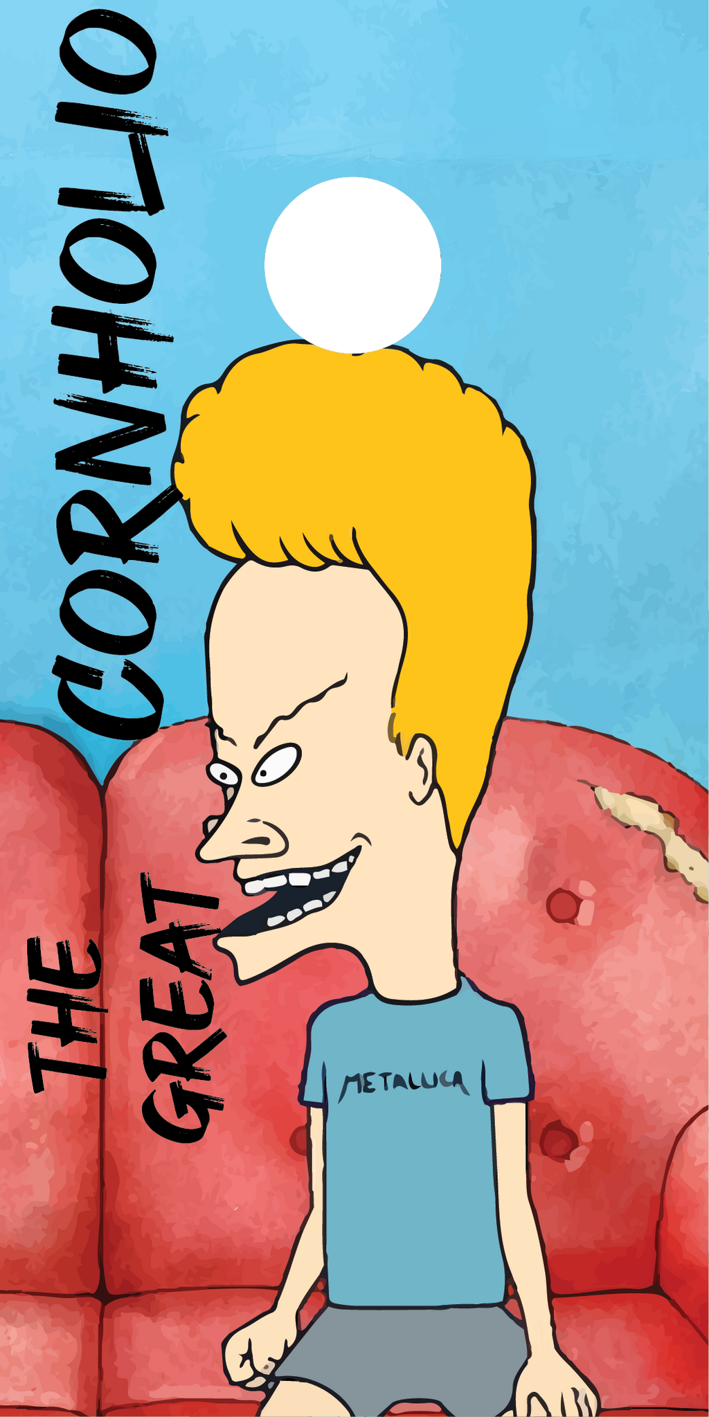 Beavis and Butthead Cornhole Board Skins (Pair)
