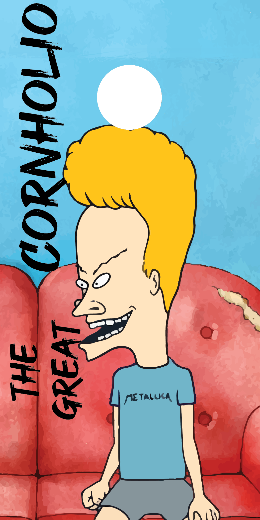 Beavis and Butthead Cornhole Board Skins (Pair)