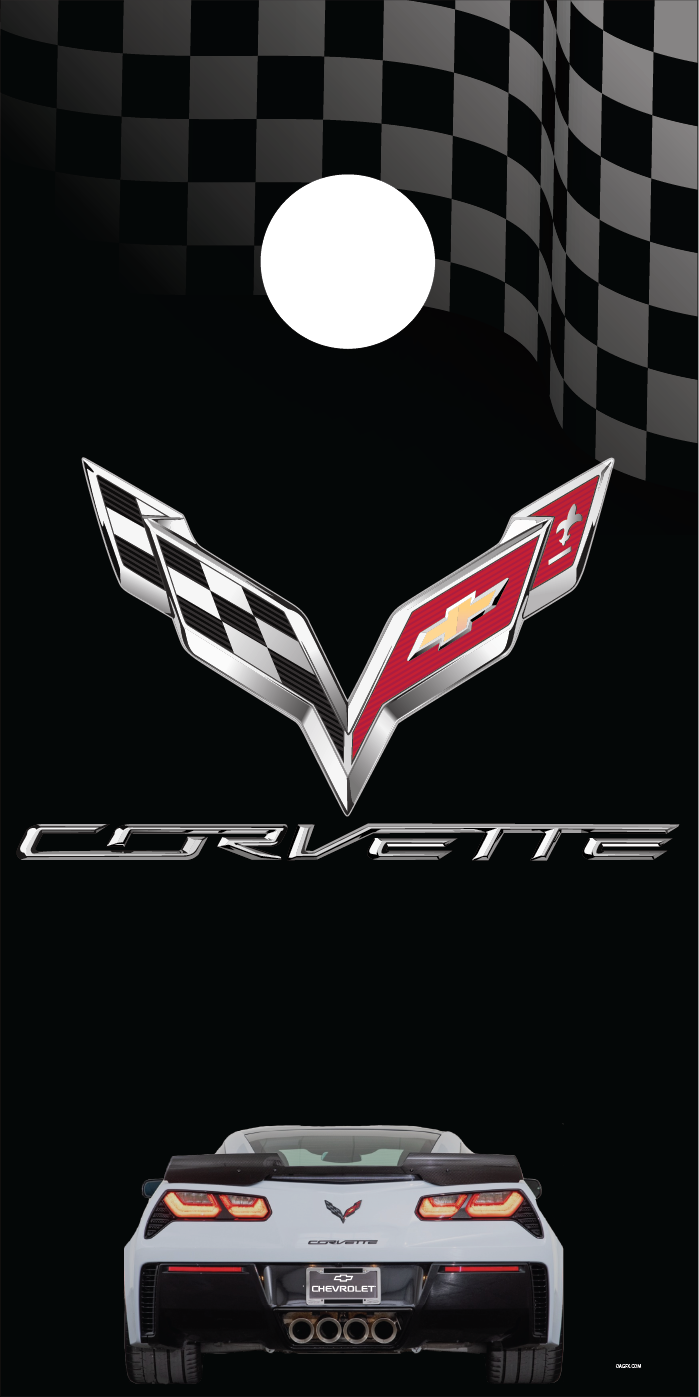 Corvette Cornhole Board Skins (Pair)
