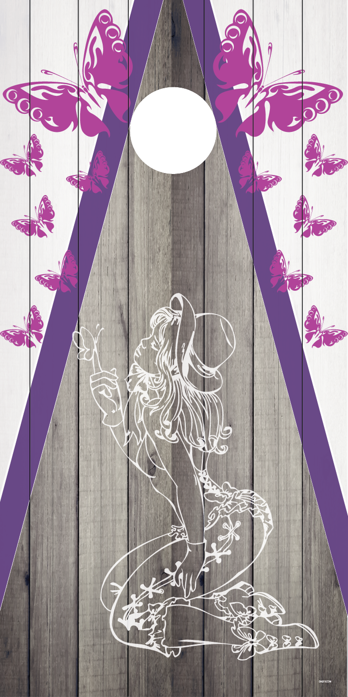 Butterflies Cornhole Board Skins (Pair)