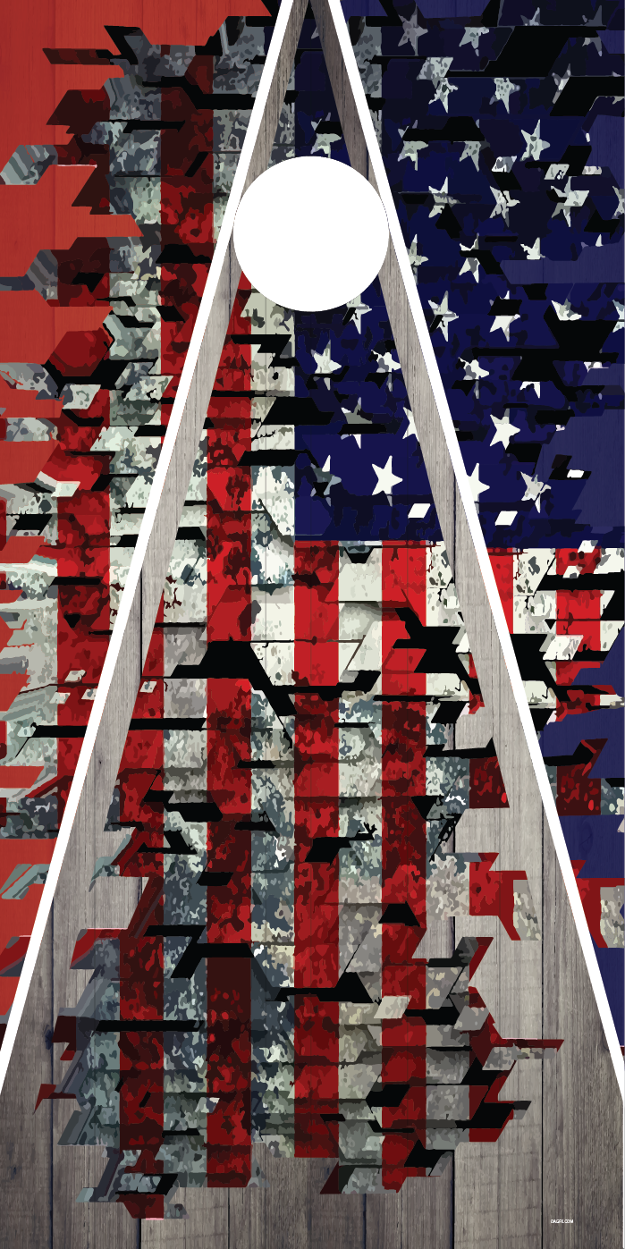 Flag Design Cornhole Board Skins (Pair)