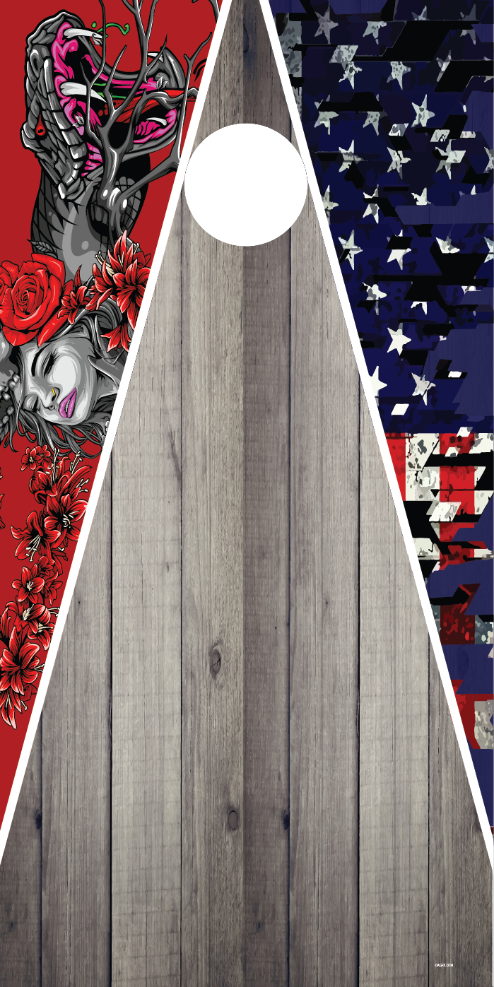 Snake Flag Cornhole Board Skins (Pair)