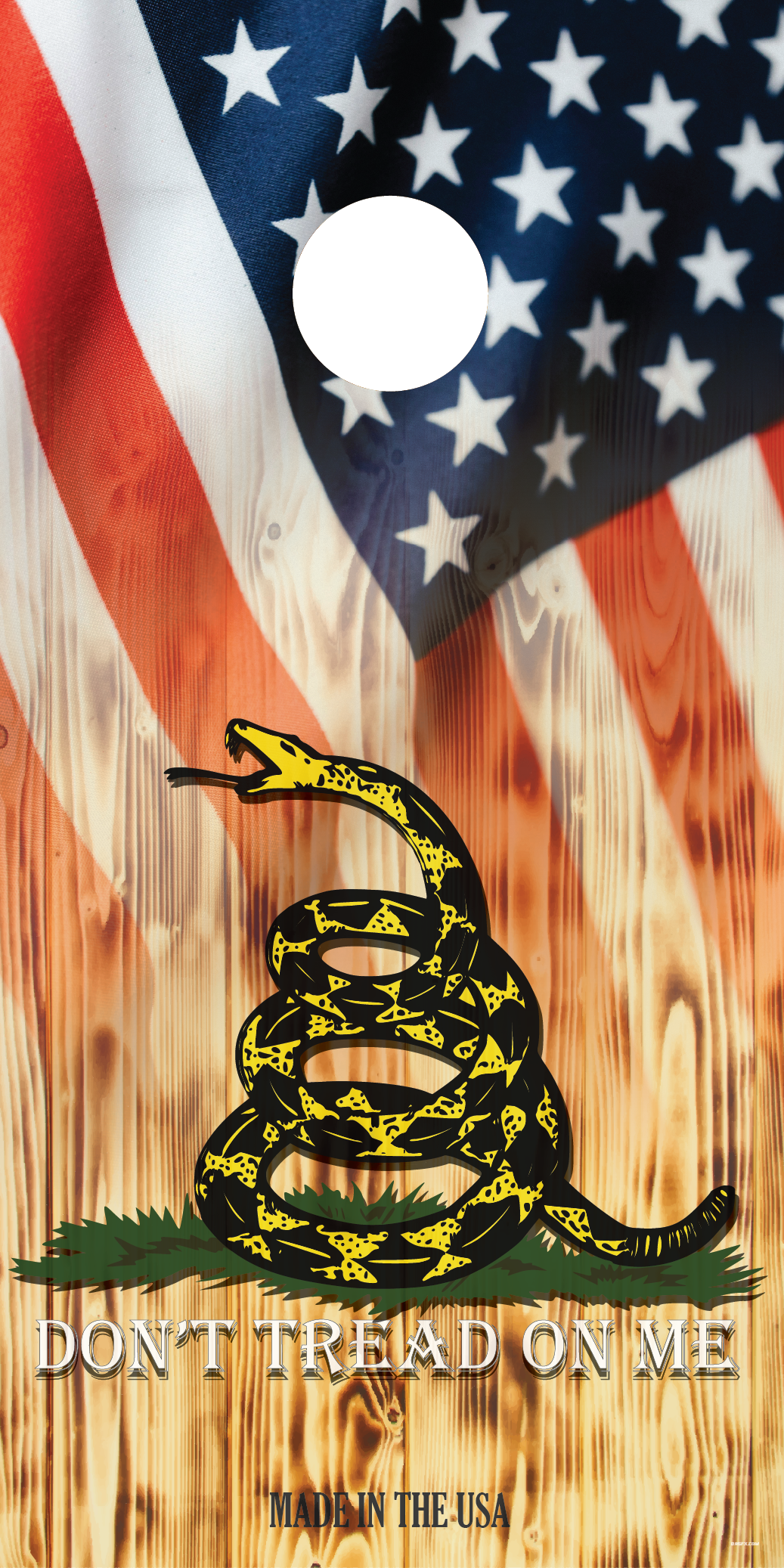 Don't tread on me Cornhole Board Skins (Pair)