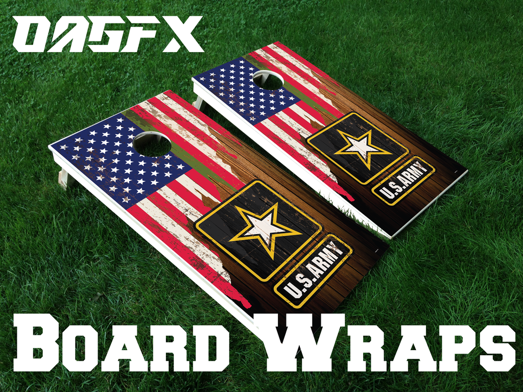 Army Cornhole Board Skins (Pair)