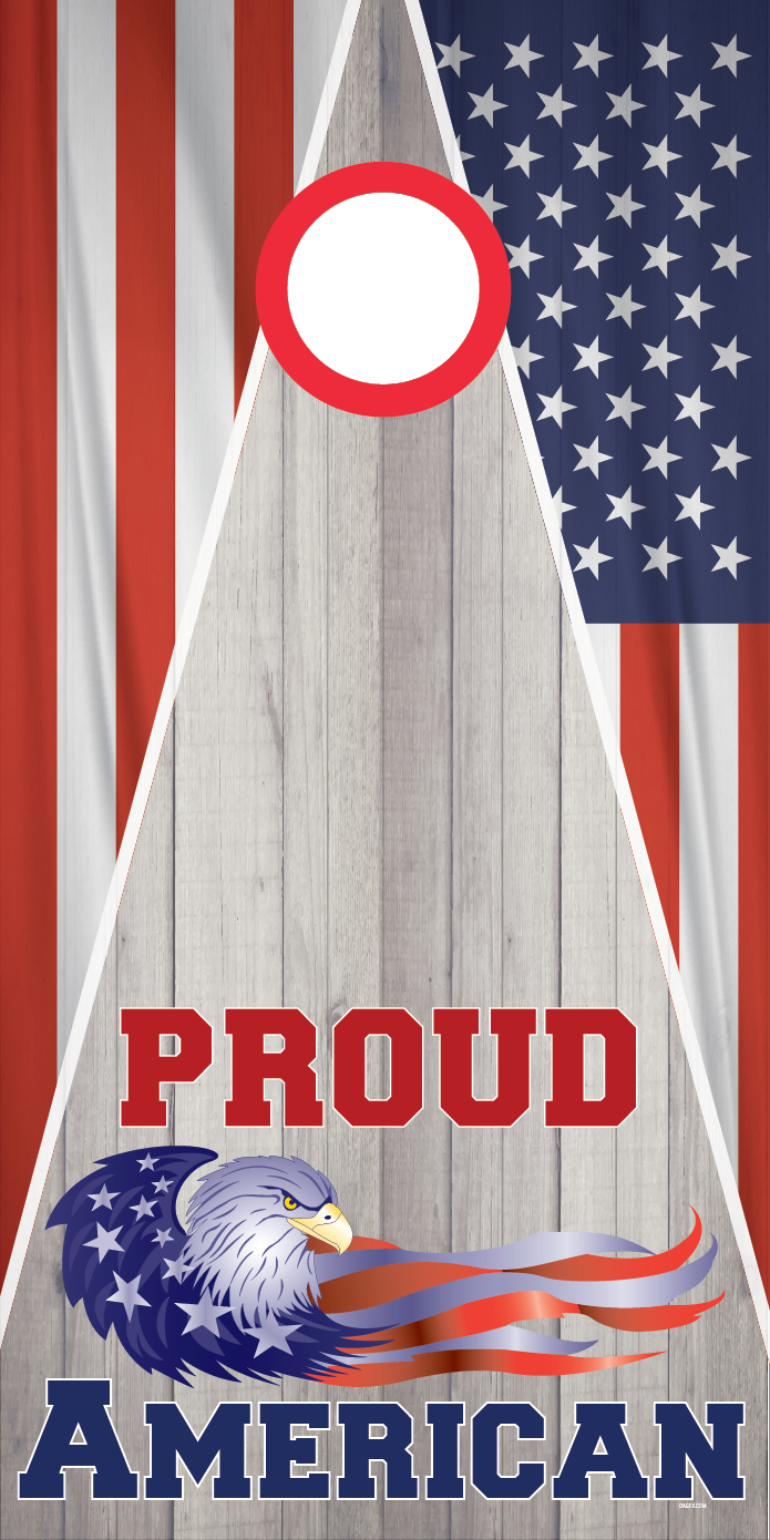 Proud American Cornhole Board Skins (Pair)