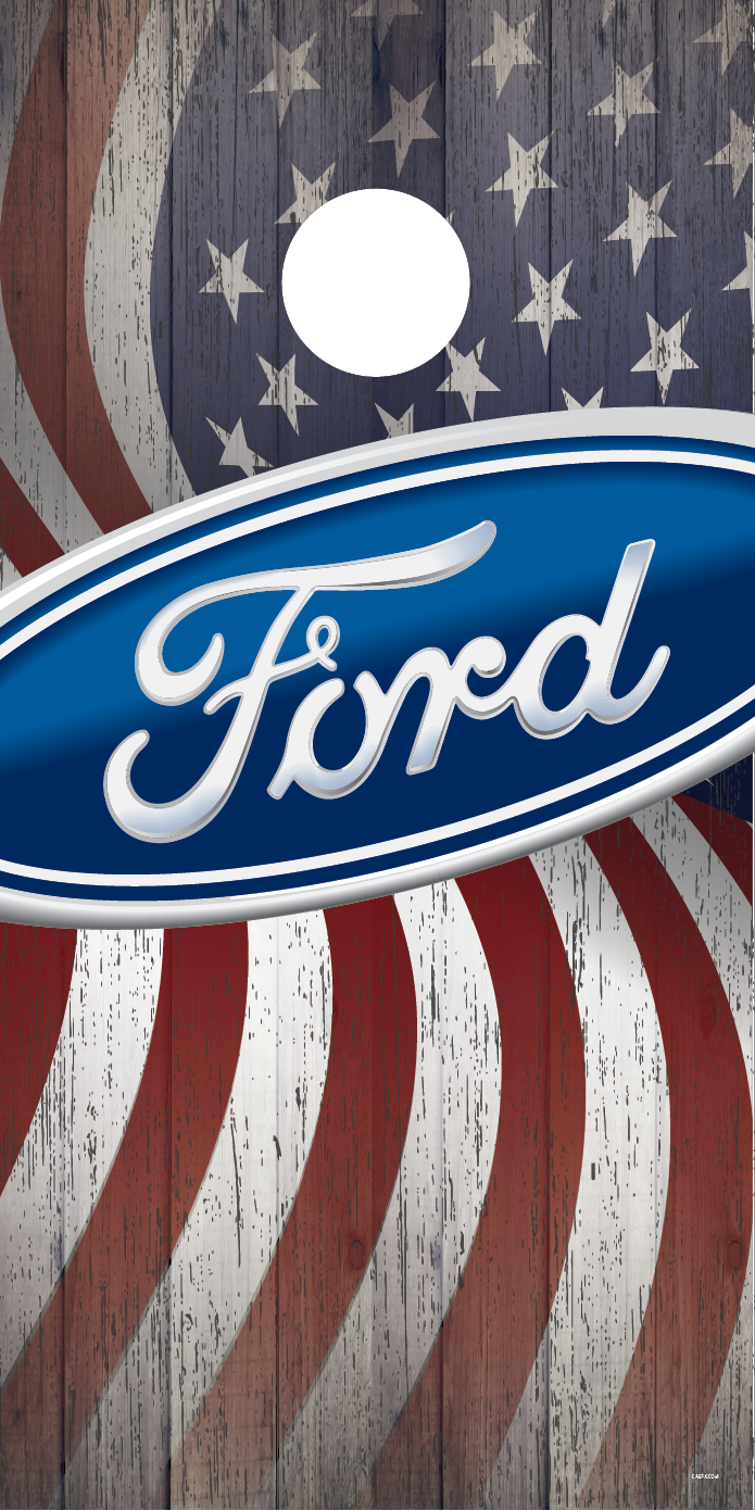 Ford Cornhole Board Skins (Pair)