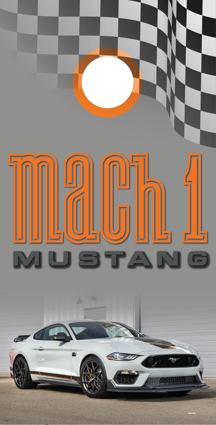 Mustang Mach 1 Cornhole Board Skins (Pair)
