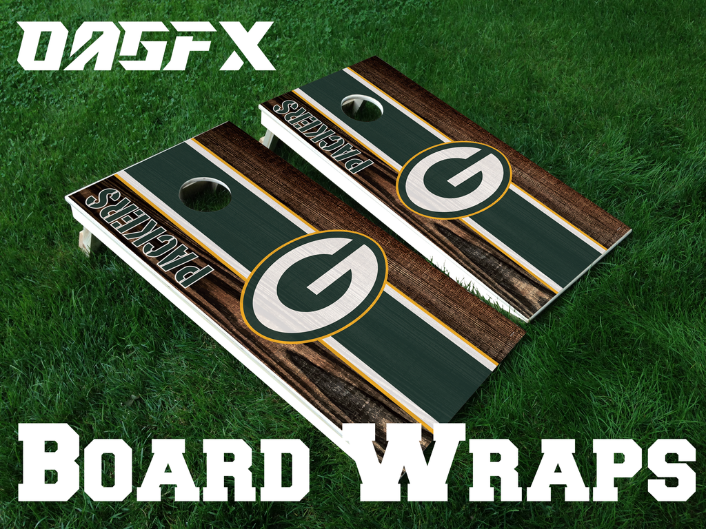 Green Bay Packers Cornhole Board Skins (Pair)
