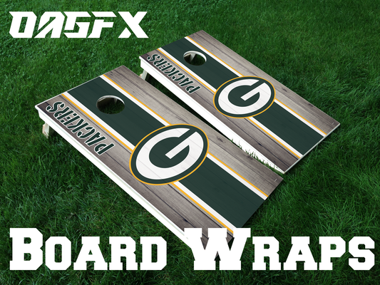 Green Bay Packers Cornhole Board Skins (Pair)